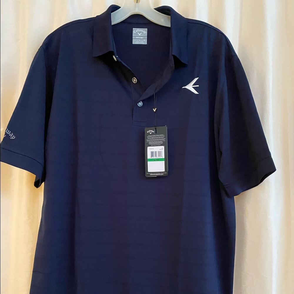 NAVY CALLAWAY GOLF POLO SHIRT.  L
